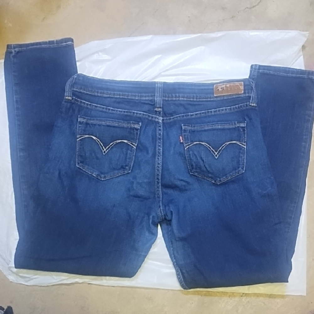 #2120 Levi's Dark Blue Straight Leg Women's Jeans